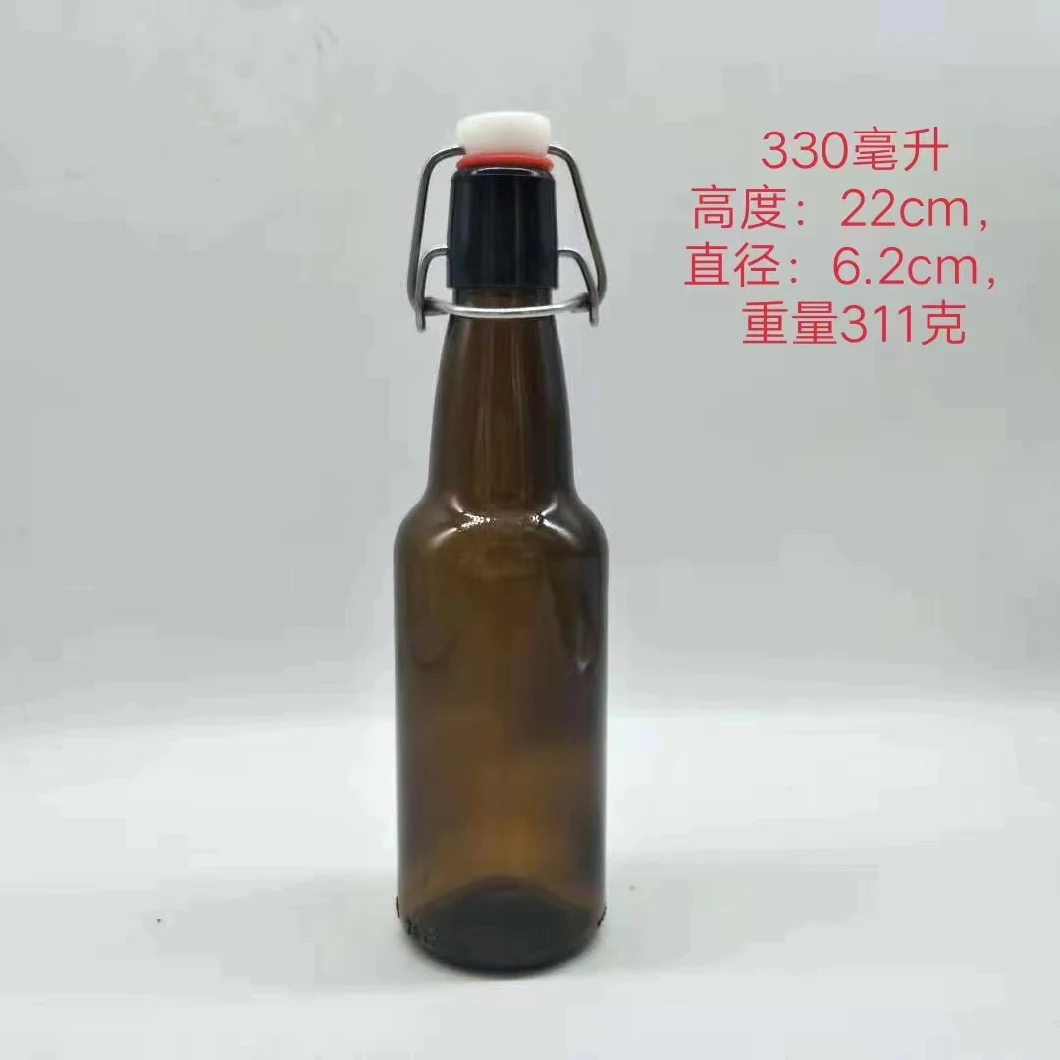 Factory Direct Pressure 330ml Brown Beer Bottle Red Wine Bottle Health Wine Bottle Ice Wine Bottle Soda Cola Bottle