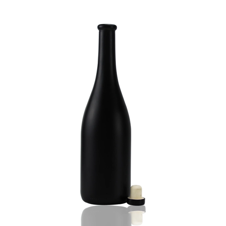 Wholesale Custom 750ml Empty Champagne Glass Wine Bottle with Cork Lid