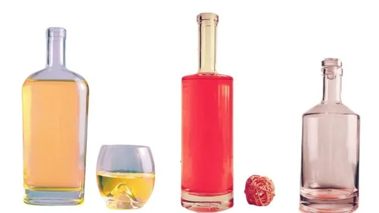 750ml Spirits Clear Glass Liquor Bottle Whisky Glass Bottle with Screw Aluminum Cap