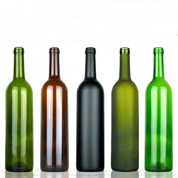 Empty 750ml Bordeaux Burgundy Clear Amber Glass Wine Bottle Wholesale Champagne Grape Red Wine Bottle