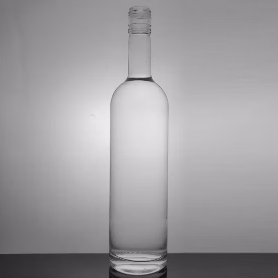 750ml Spirits Clear Glass Liquor Bottle Whisky Glass Bottle with Screw Aluminum Cap