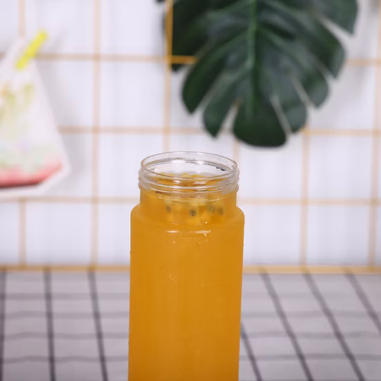 300ml 500ml Juice Bottle Milk Tea Enzyme Beverage Pet Plastic Empty Package Bottle with Cover