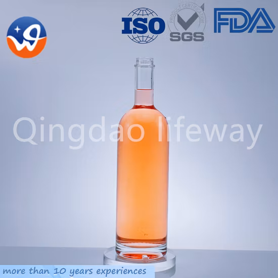 투명한 아이스 와인 유리병, 서리로 덥은 과일 와인 유리병