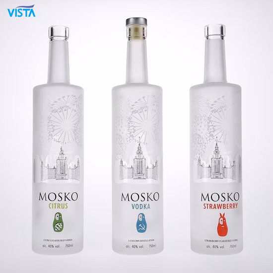 375ml, 37.5cl, 500ml, 50cl, 750ml, 75cl, 1000ml, 100cl, 증류주, 리큐어, 보드카, 위스키, 물, 스크류 캡이 있는 유리병, 코르크 마개, 하이 플린트 컬러, 클리어 컬러
