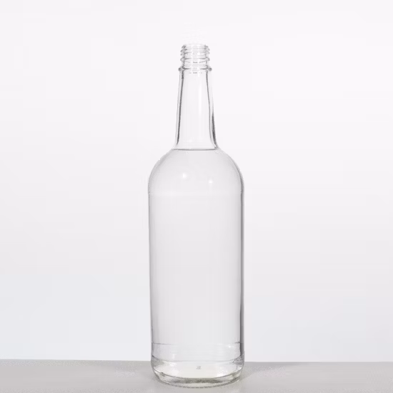 럼 데킬라 보드카 위스키 브랜디를 위한 추가 플린트 맞춤형 700ml 750ml 유리병