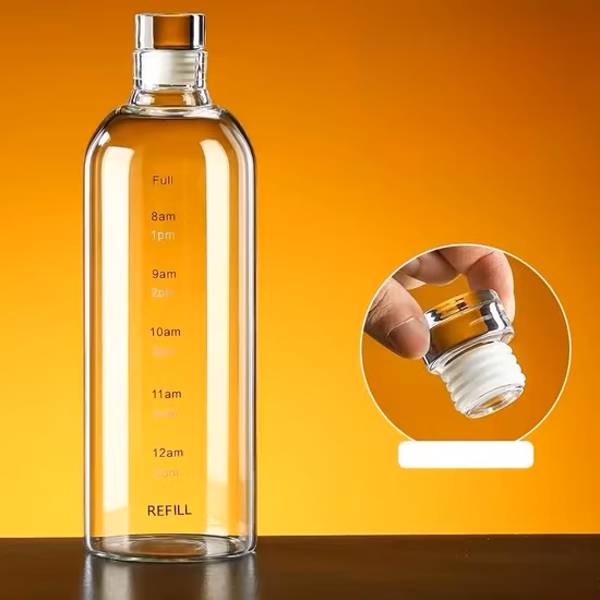 좋은 서비스, 투명한 스크류 탑 꽃병, 와인 샴페인 컵, 위스키 유리 병