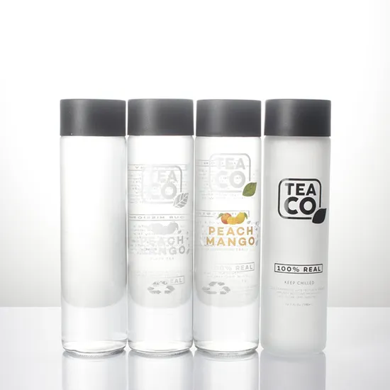 주문을 받아서 만들어진 유리제 주스병/음료병/우유 유리병/커피 유리병