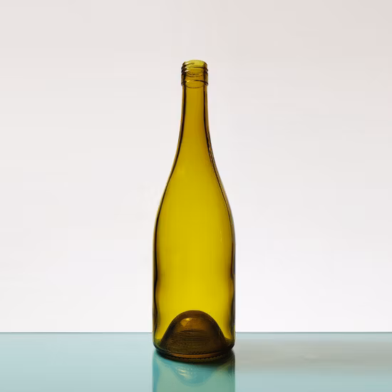 빈 긴 목 얼음 투명 유리 와인 병, 샴페인 병