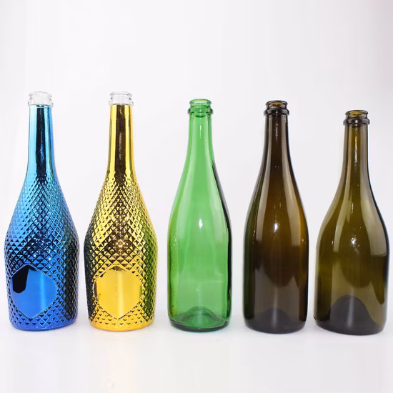 빈 250ml, 330ml, 450ml, 500ml, 620ml, 650ml, 750ml 무료 디자인 녹색 호박색 갈색 파란색 소다 맥주 유리 병, 도매 주스 음료 라거 맥주 유리 병