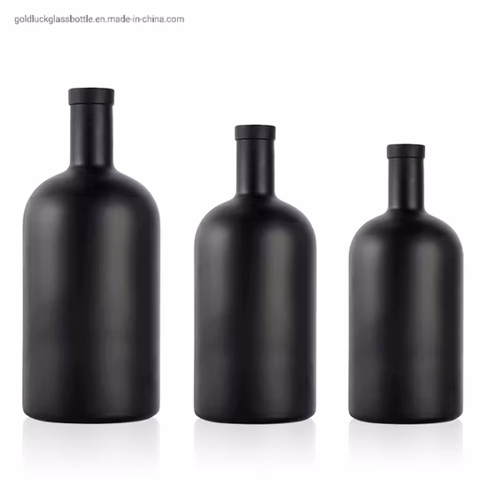 미니 원형 유리병 공급업체, 100ml, 200ml, 250ml, 500ml, 700ml, 1000ml, 헤비 코르크 탑, 대형 와인, 위스키, 브랜디 및 데킬라 진 병(코르크 포함)